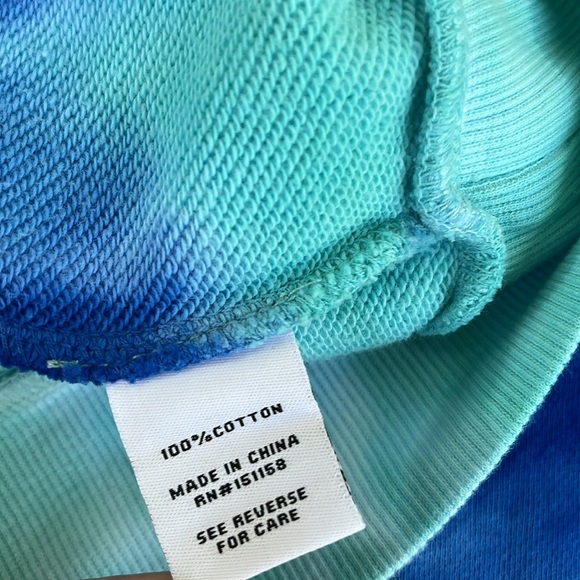 NEW 525 AMERICA tie dye zip hoodie baja blue multi - Picture 9 of 10